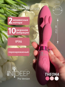 Перезаряжаемый вибратор Indeep PRO Theona Pink 7707-02indeep